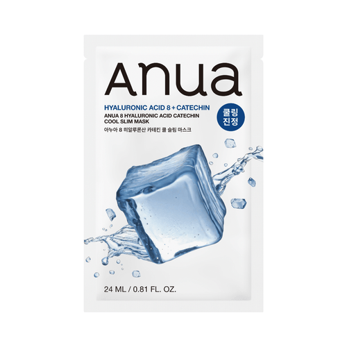 Anua 8 Hyaluronic Acid Catechin Cool Slim Mask Sheet 24ml X 10ea | Korean Skincare | Skin Science Lab
