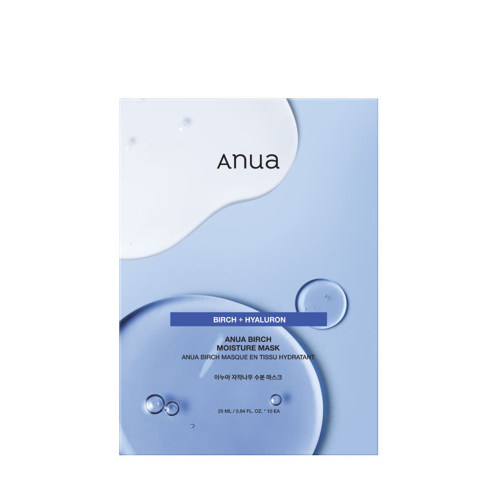Anua Birch Moisture Daily Hydrating Sheet Mask 25ml x 10 Pack | Korean Skincare | Skin Science Lab