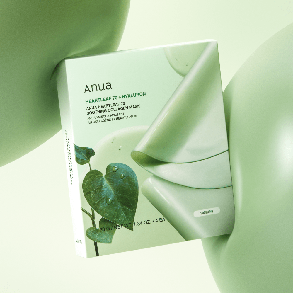ANUA Heartleaf 70 Soothing Collagen Mask 38g X 4ea | Korean Skincare | Skin Science Lab