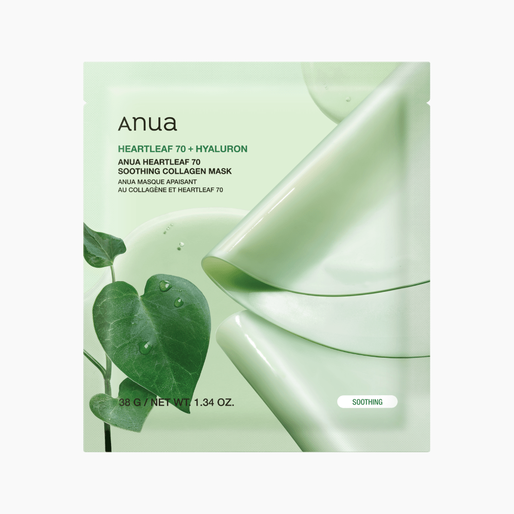 ANUA Heartleaf 70 Soothing Collagen Mask 38g X 4ea | Korean Skincare | Skin Science Lab