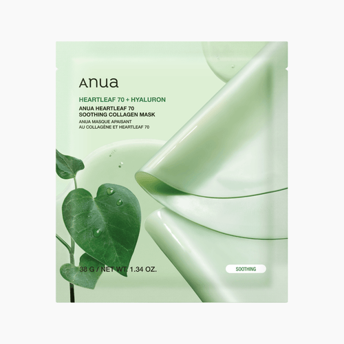 ANUA Heartleaf 70 Soothing Collagen Mask 38g X 4ea | Korean Skincare | Skin Science Lab