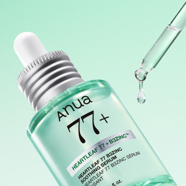 Anua Heartleaf 77 Soothing Serum Korean skincare for redness and hydration