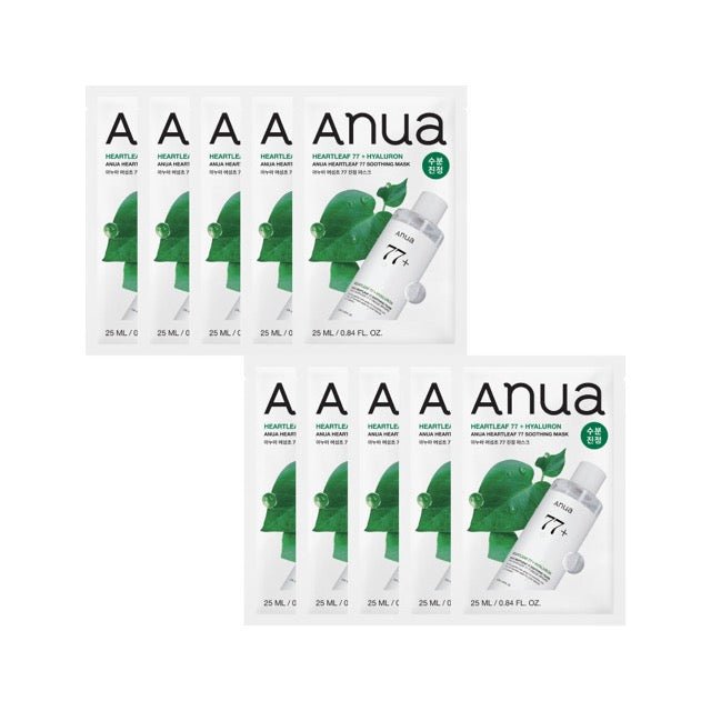 Anua HEARTLEAF 77% SOOTHING SHEET MASK 25ml X 10ea | Korean Skincare | Skin Science Lab