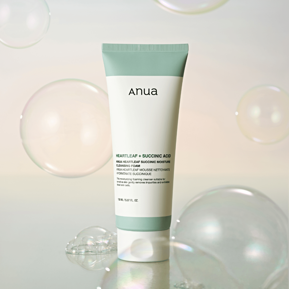 Anua HEARTLEAF SUCCINIC MOISTURE CLEANSING FOAM 150ml | Korean Skincare | Skin Science Lab