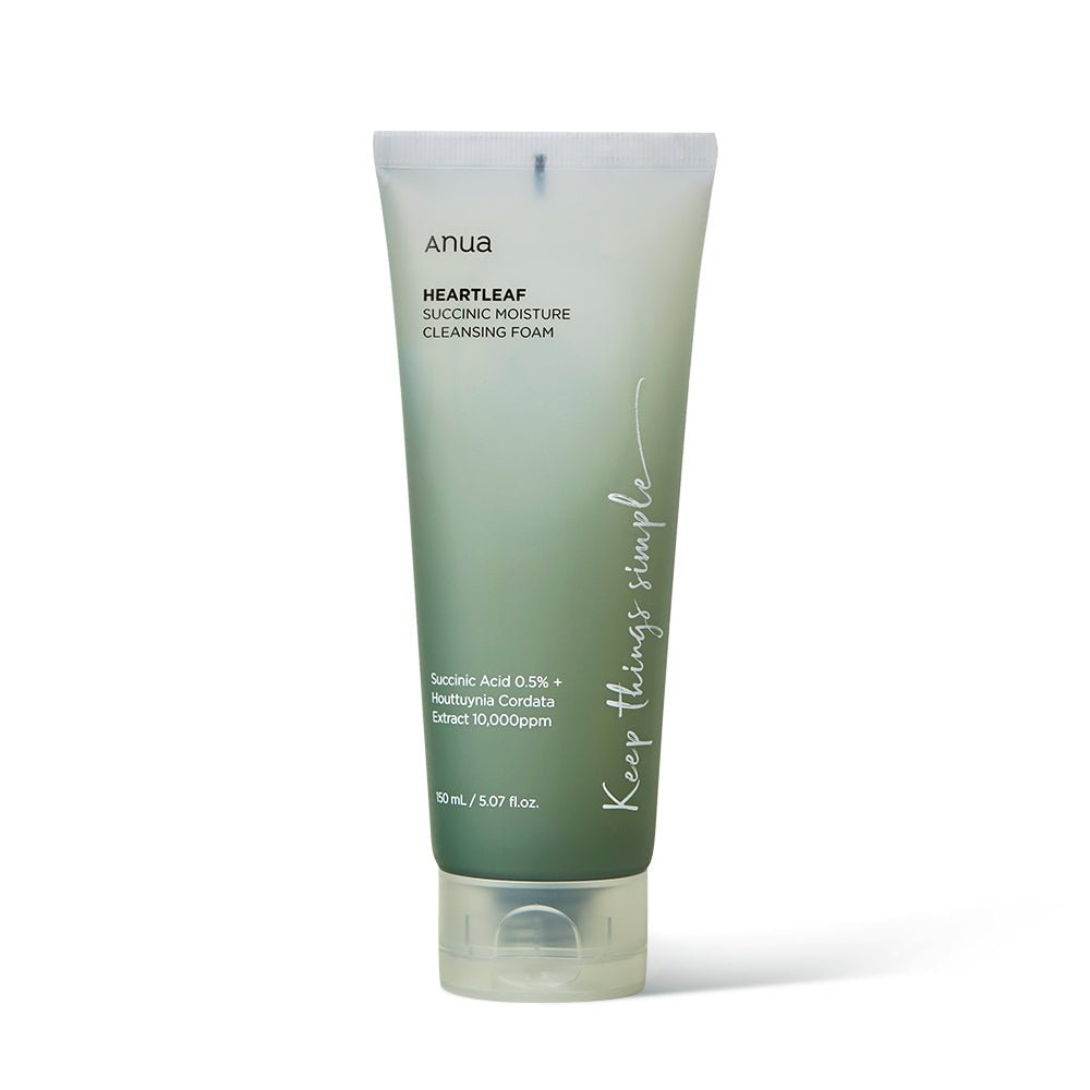 Anua HEARTLEAF SUCCINIC MOISTURE CLEANSING FOAM 150ml | Korean Skincare | Skin Science Lab
