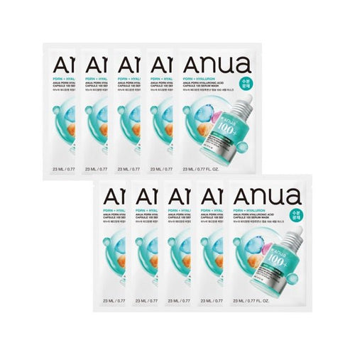 Anua PDRN Hyaluronic Acid Capsule 100 Serum Mask Sheet 23ml*10ea | Korean Skincare | Skin Science Lab