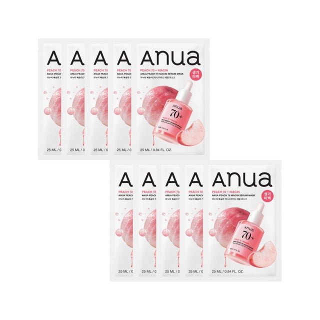 Anua Peach 70 Niacin Serum Mask Sheet 25g X 10ea | Korean Skincare | Skin Science Lab
