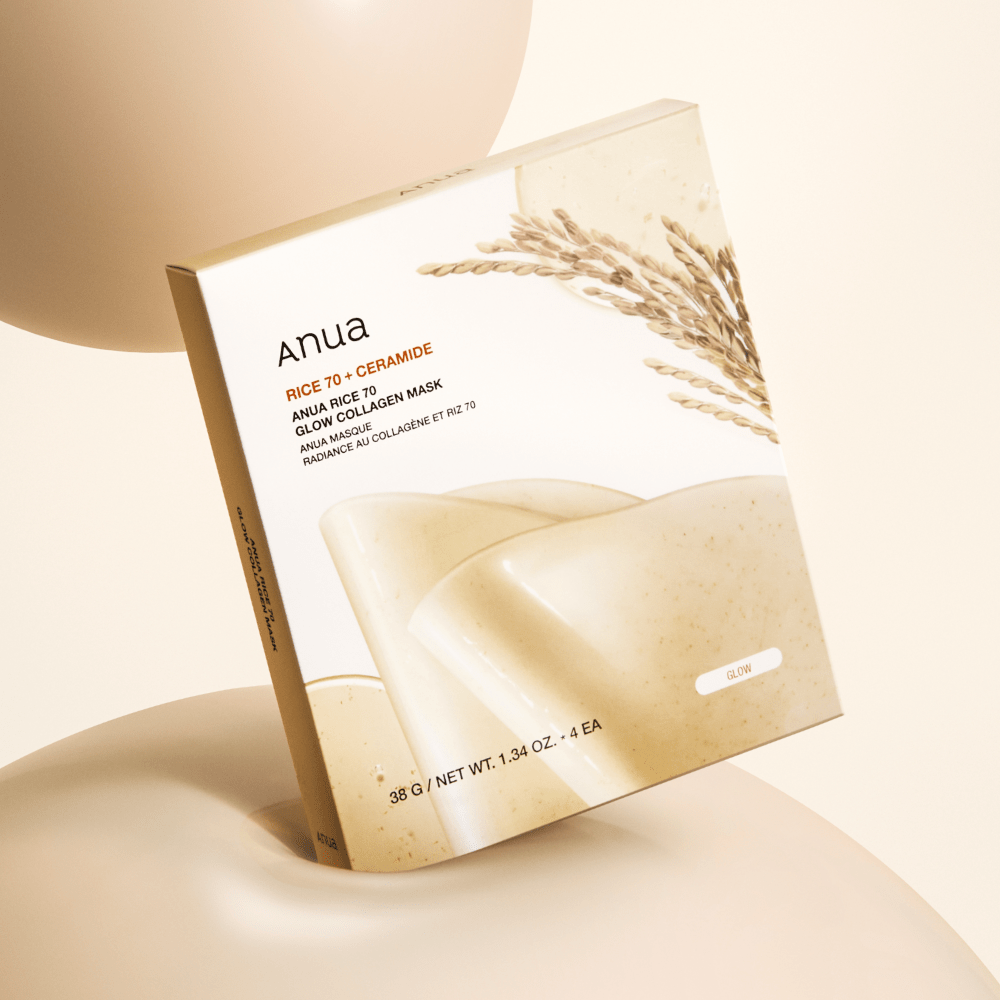 Anua Rice 70 Glow Collagen Mask 38g X 4ea | Korean Skincare | Skin Science Lab
