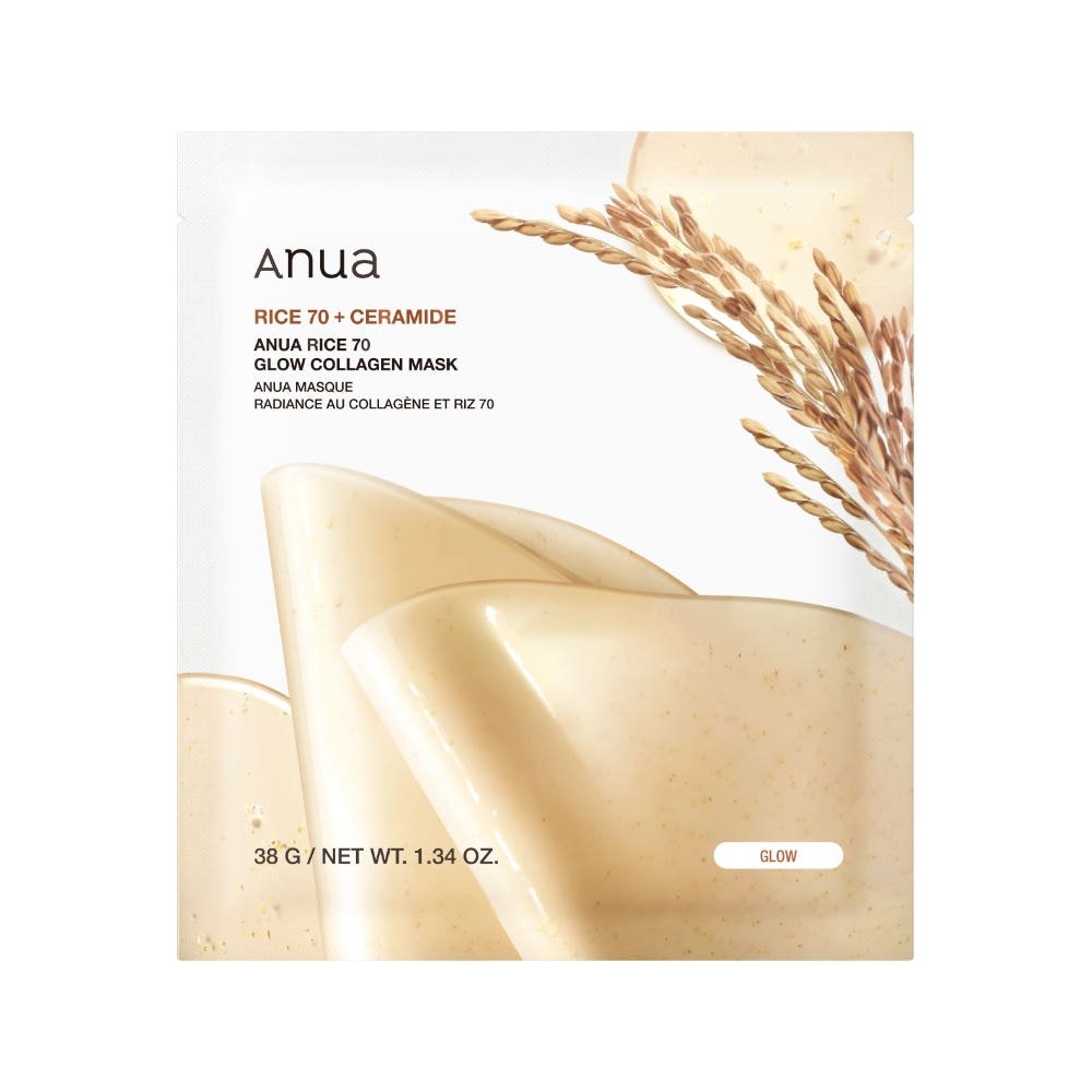 Anua Rice 70 Glow Collagen Mask 38g X 4ea | Korean Skincare | Skin Science Lab