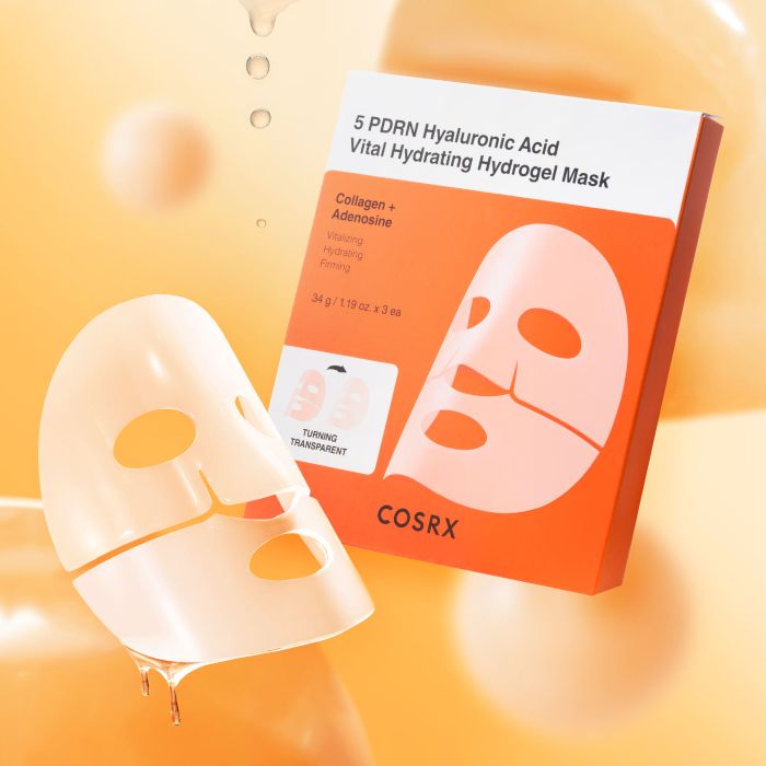COSRX 5 PDRN Hyaluronic Acid Vital Hydrating Hydrogel Mask 34g X 3ea | Korean Skincare | Skin Science Lab
