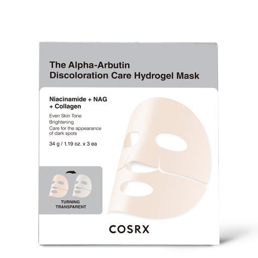 COSRX The Alpha-Arbutin Discoloration Care Hydrogel Mask 34g X 3ea | Korean Skincare | Skin Science Lab