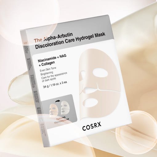 COSRX The Alpha-Arbutin Discoloration Care Hydrogel Mask 34g X 3ea | Korean Skincare | Skin Science Lab