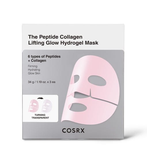 COSRX The Peptide Collagen Lifting Glow Hydrogel Mask 34g X 3ea | Korean Skincare | Skin Science Lab