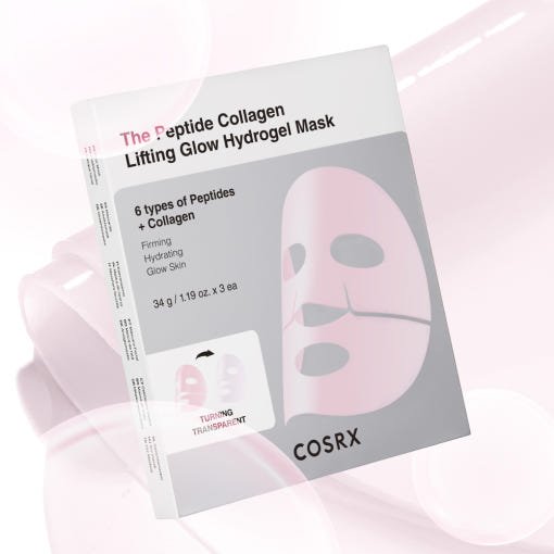 COSRX The Peptide Collagen Lifting Glow Hydrogel Mask 34g X 3ea | Korean Skincare | Skin Science Lab