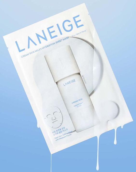 LANEIGE Cream Skin Milky Hydration Sheet Mask 33g X 6ea | Korean Skincare | Skin Science Lab
