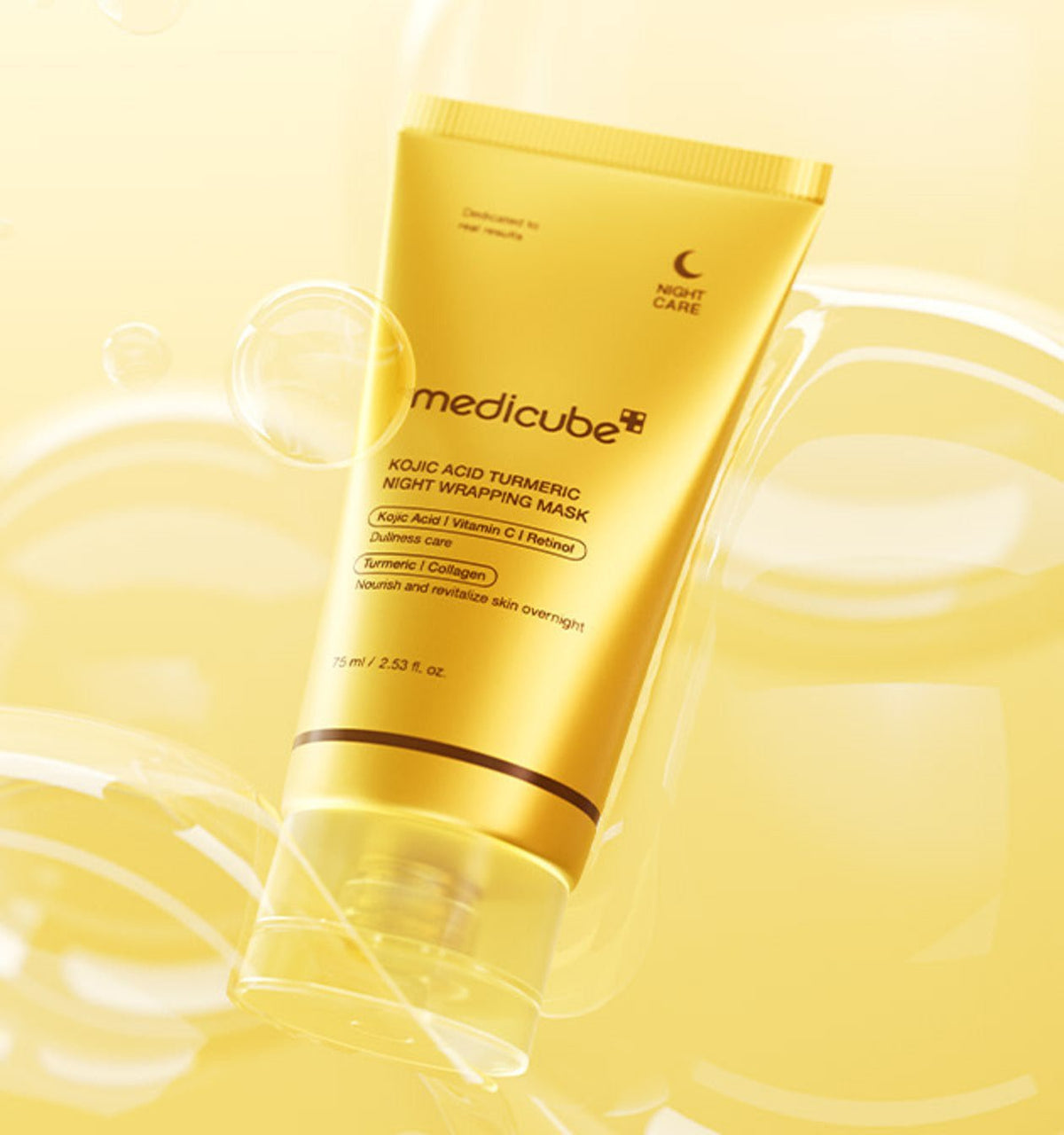 medicube Kojic Acid Turmeric Night Wrapping Mask 75ml | Korean Skincare | Skin Science Lab