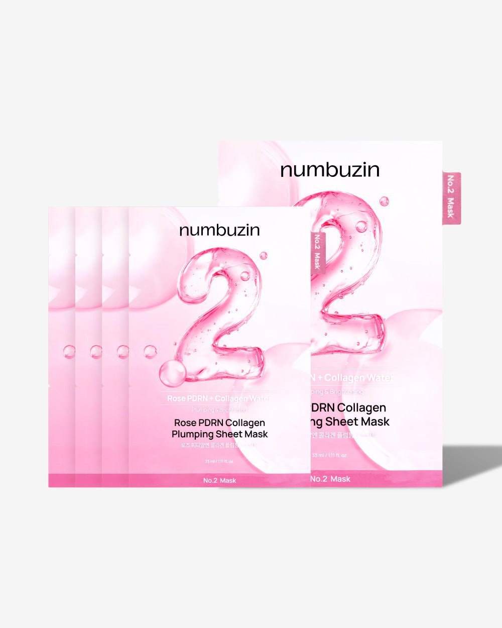 numbuzin No.2 Rose PDRN Collagen Plumping Sheet Mask 33ml X 5ea | Korean Skincare | Skin Science Lab