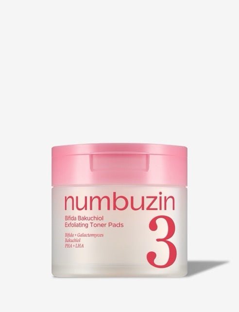 numbuzin No.3 Bifida Bakuchiol Exfoliating Toner Pads 190ml/70ea | Korean Skincare | Skin Science Lab