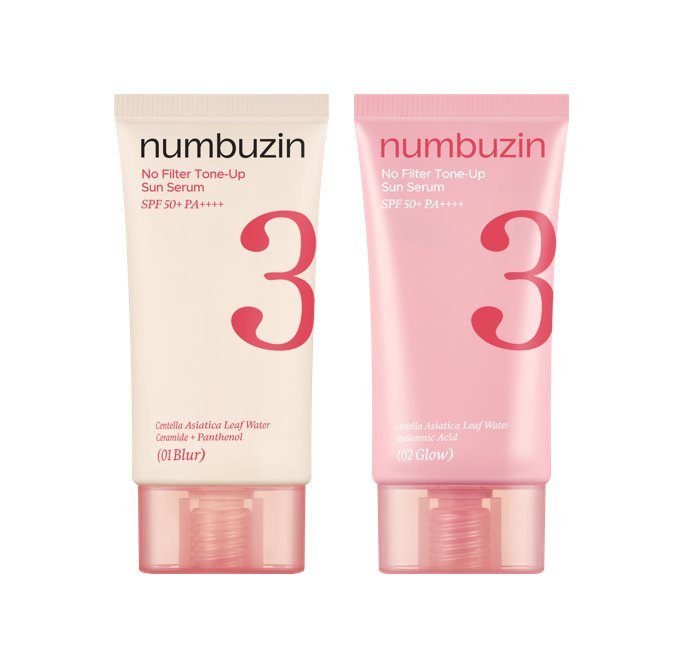 numbuzin No.3 No Filter Tone-Up Sun Serum SPF50+ PA++++ 50ml (2types) | Korean Skincare | Skin Science Lab