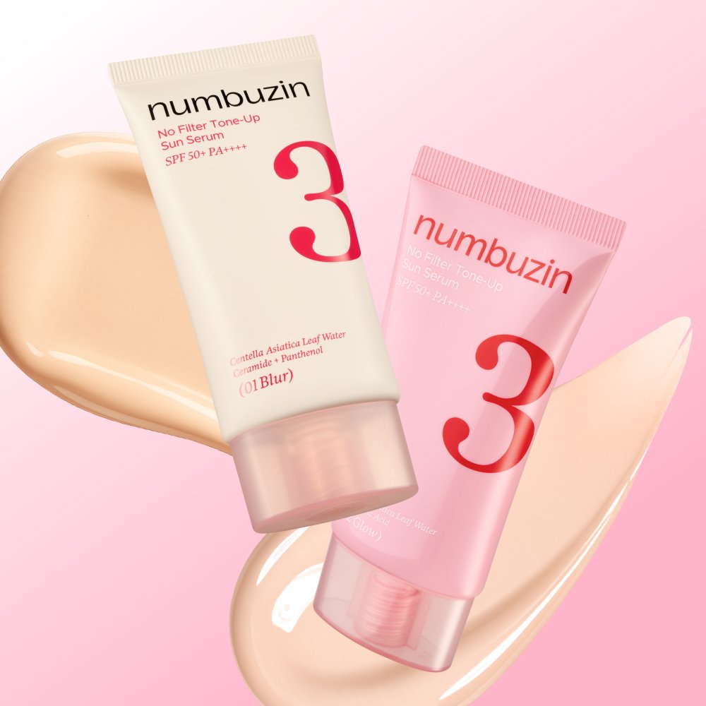 numbuzin No.3 No Filter Tone-Up Sun Serum SPF50+ PA++++ 50ml (2types) | Korean Skincare | Skin Science Lab