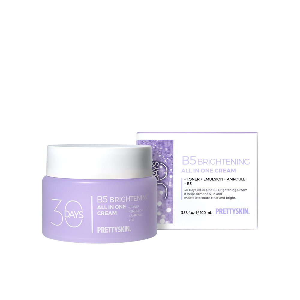 PRETTYSKIN 30 Days All-in-One B5 Brightening Cream 100ml | Korean Skincare | Skin Science Lab