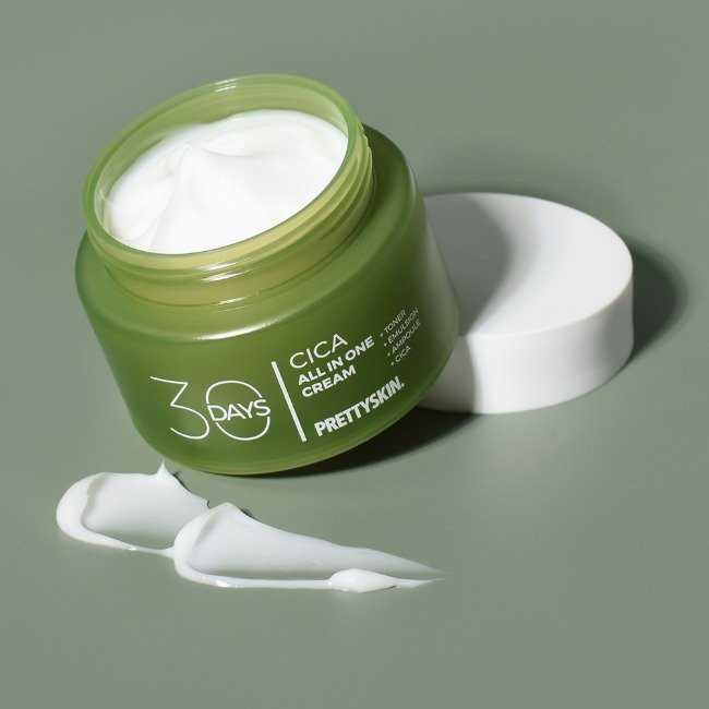 PRETTYSKIN 30 Days All-in-One Cica Cream 100ml | Korean Skincare | Skin Science Lab