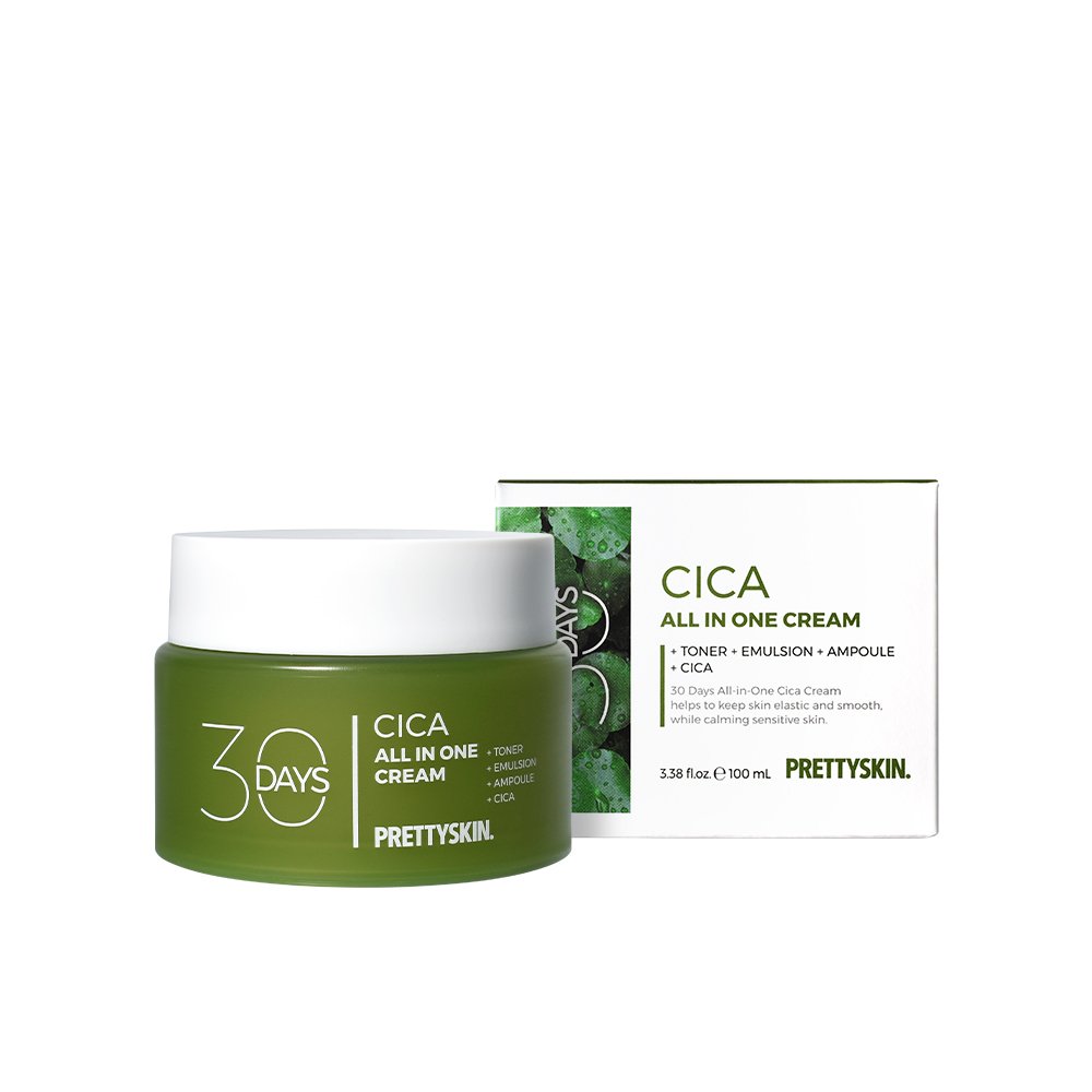 PRETTYSKIN 30 Days All-in-One Cica Cream 100ml | Korean Skincare | Skin Science Lab