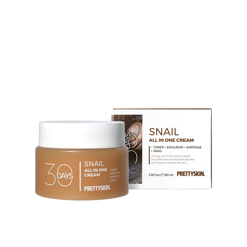 PRETTYSKIN 30 Days All-in-One Snail Cream 100ml | Korean Skincare | Skin Science Lab