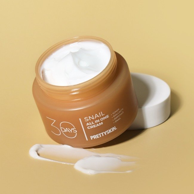 PRETTYSKIN 30 Days All-in-One Snail Cream 100ml | Korean Skincare | Skin Science Lab