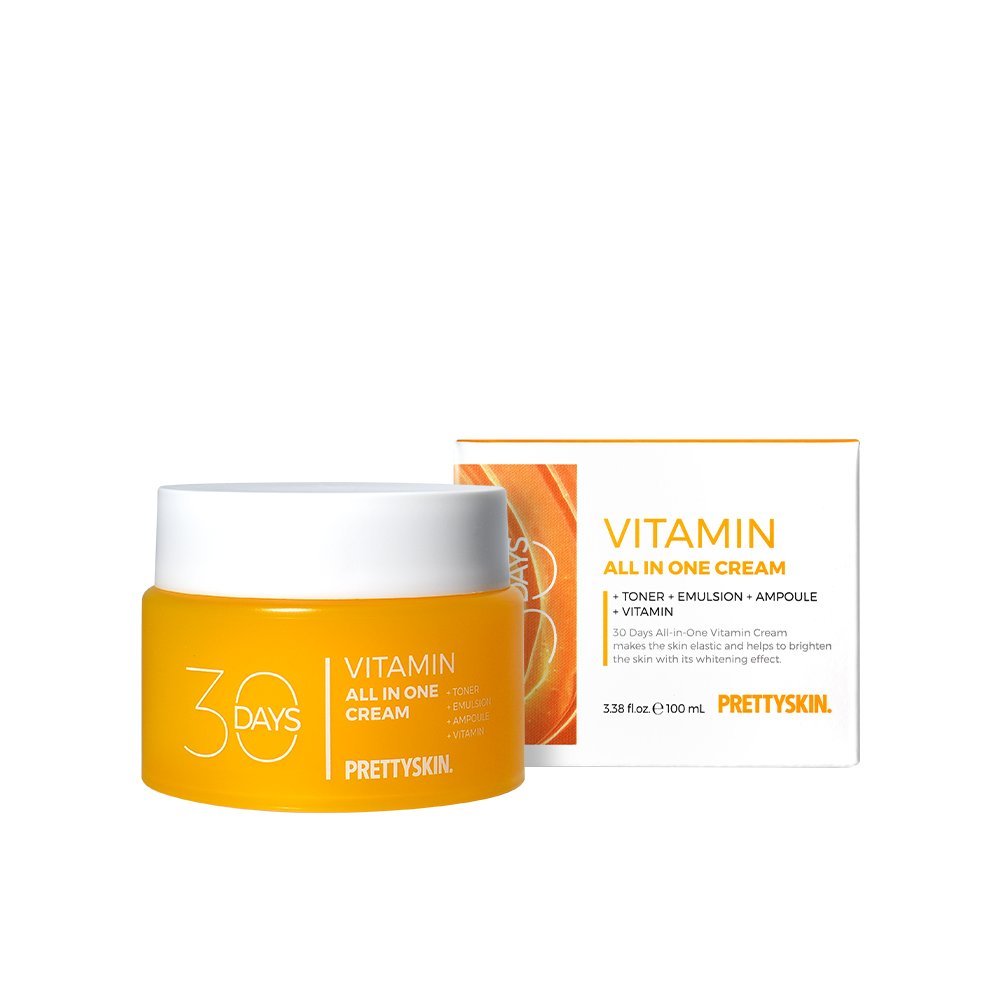 PRETTYSKIN 30 Days All-in-One Vitamin Cream 100ml | Korean Skincare | Skin Science Lab