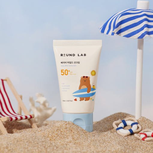 Round Lab Baby Mild Sun Cream SPF 50+ PA++++ 60ml | Korean Skincare | Skin Science Lab