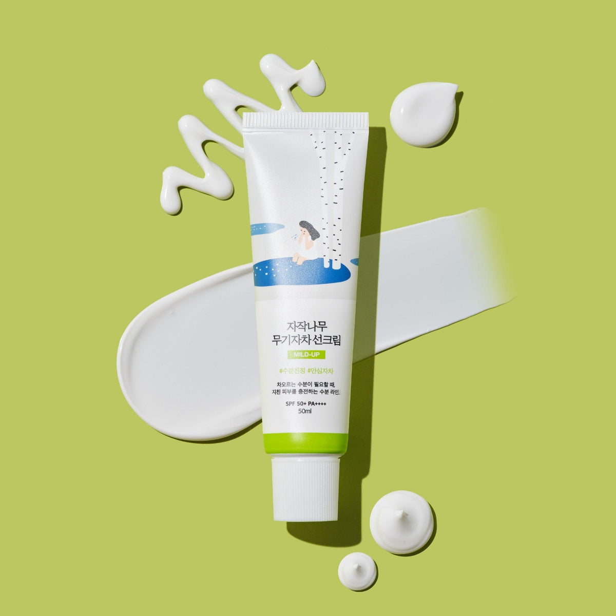 Round Lab Birch Moisturizing Mild-Up Sunscreen 50ml (SPF 50+ PA++++) | Korean Skincare | Skin Science Lab