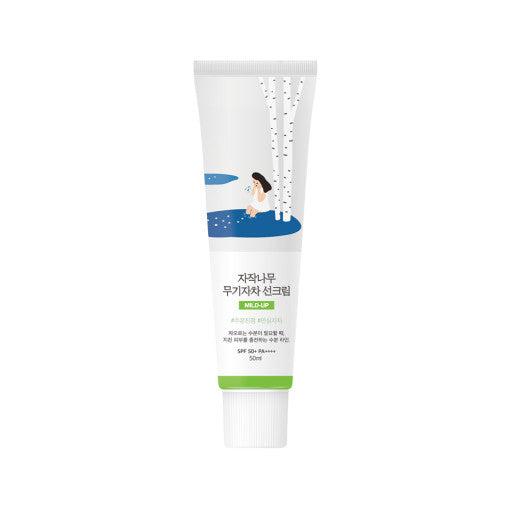 Round Lab Birch Moisturizing Mild-Up Sunscreen 50ml (SPF 50+ PA++++) | Korean Skincare | Skin Science Lab