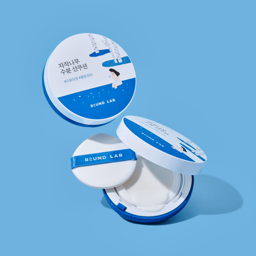 Round Lab Birch Moisturizing Sun Cushion 15g (SPF 50+ PA++++) | Korean Skincare | Skin Science Lab