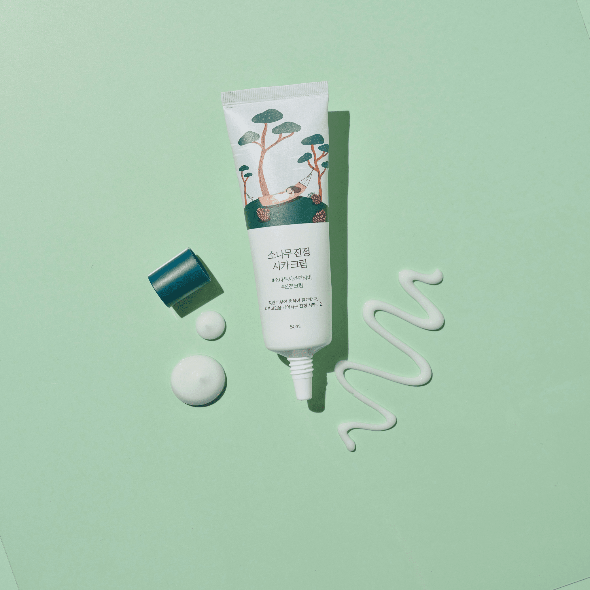 Round Lab Pine Calming Cica Cream 50ml | Korean Skincare | Skin Science Lab