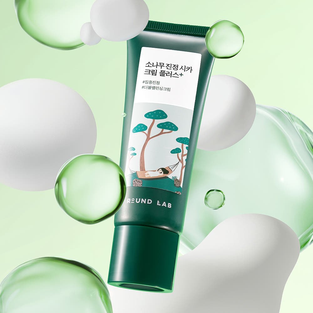 Round Lab Pine Calming Cica Cream Plus 60ml | Korean Skincare | Skin Science Lab