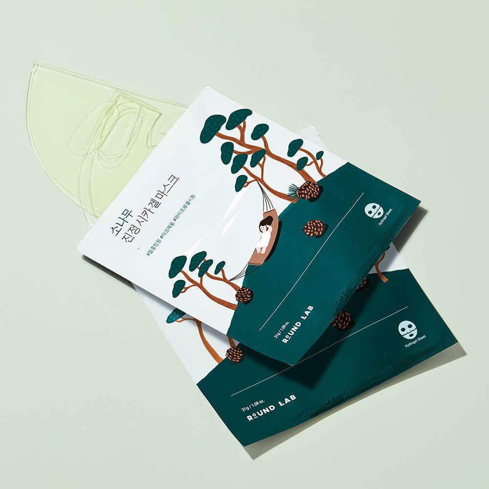 Round Lab Pine Calming Cica Gel Mask 31g x 5ea | Korean Skincare | Skin Science Lab