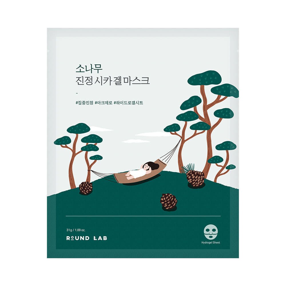 Round Lab Pine Calming Cica Gel Mask 31g x 5ea | Korean Skincare | Skin Science Lab
