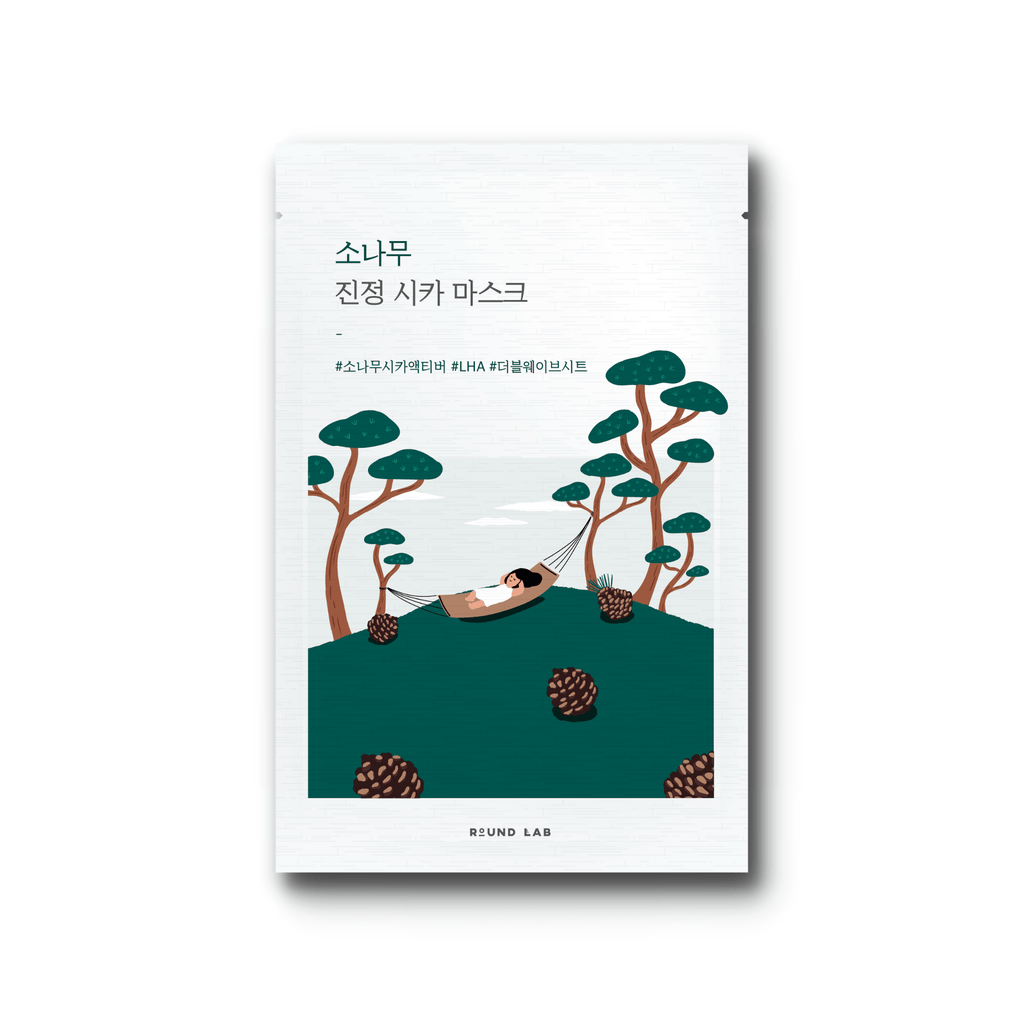 Round Lab Pine Calming Cica Sheet Mask 10pcs | Korean Skincare | Skin Science Lab