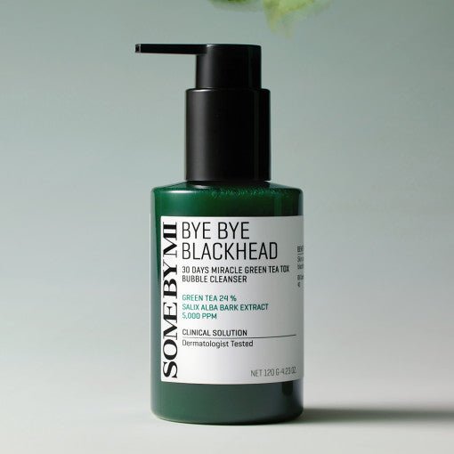 [SOME BY MI] Bye Bye Blackhead 30 Days Miracle Green Tea Tox Bubble Cleanser 120g | Korean Skincare | Skin Science Lab